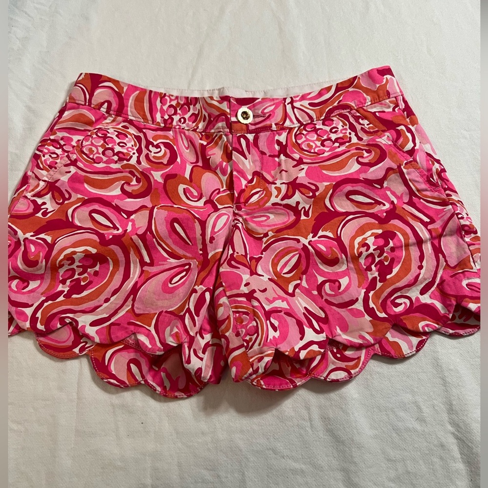 Lilly Pulitzer Buttercup Pink Pout Mango Salsa Shorts w/5” inseam Sz 0